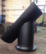 [ST36C1-45G] SPLIT TEE 36 X 36 IN CL 150 45º